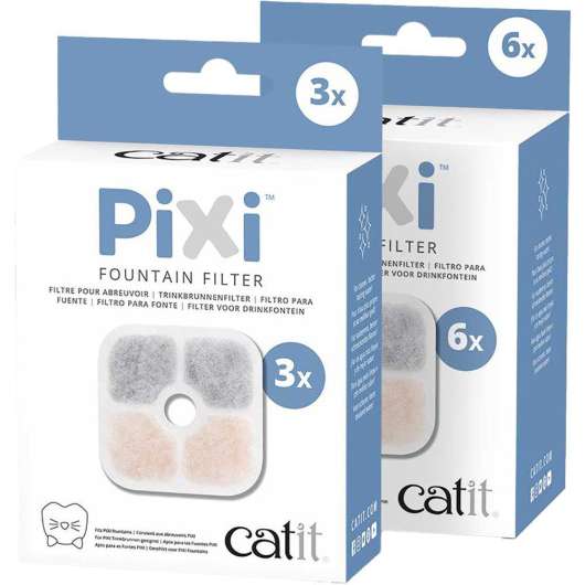 Utbytesfilter till Catit Pixi Fontäner - 6 st